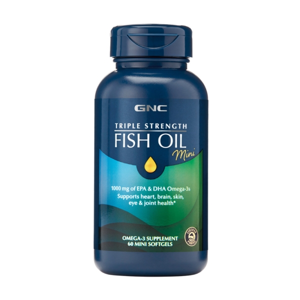 GNC 健安喜 三倍魚油迷你軟膠囊 (60粒/瓶)｜93%高濃度魚油/腸溶軟膠無腥味【杏一】