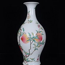 中國古瓷清雍正粉彩壽桃紋橄欖瓶；39x17；7570061830ggd | Yahoo拍賣