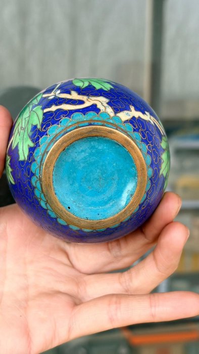 景泰藍花瓶掐絲琺瑯七十年代出口創匯| Yahoo拍賣