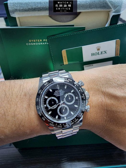 Rolex 勞力士 迪通拿 Daytona 116500LN 黑面 黑迪 40MM 白鋼迪 17年 盒單全