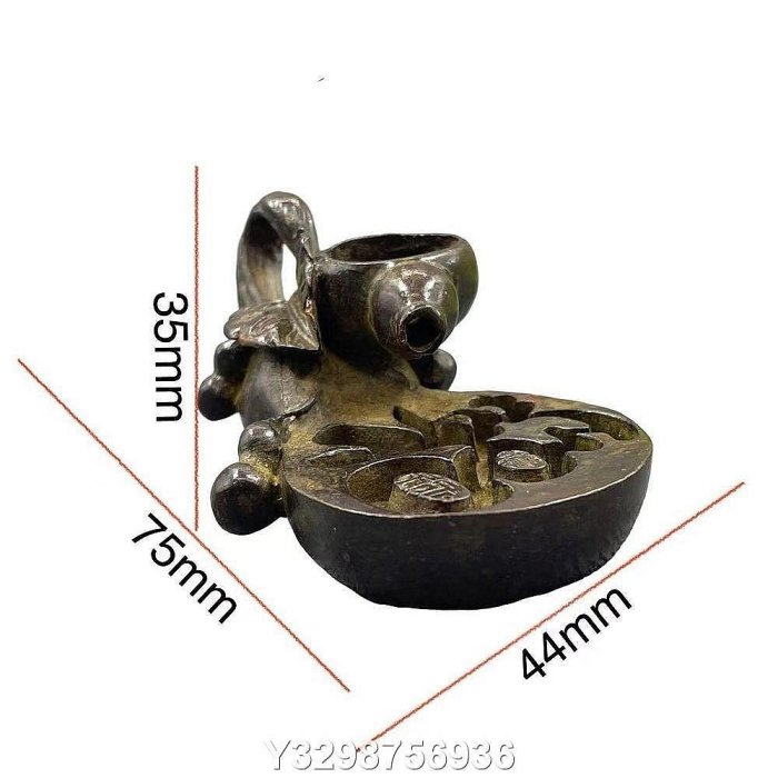 銅器工藝品古玩收藏老銅時來運轉高山流水福字創意家用擺件個性倒流香爐