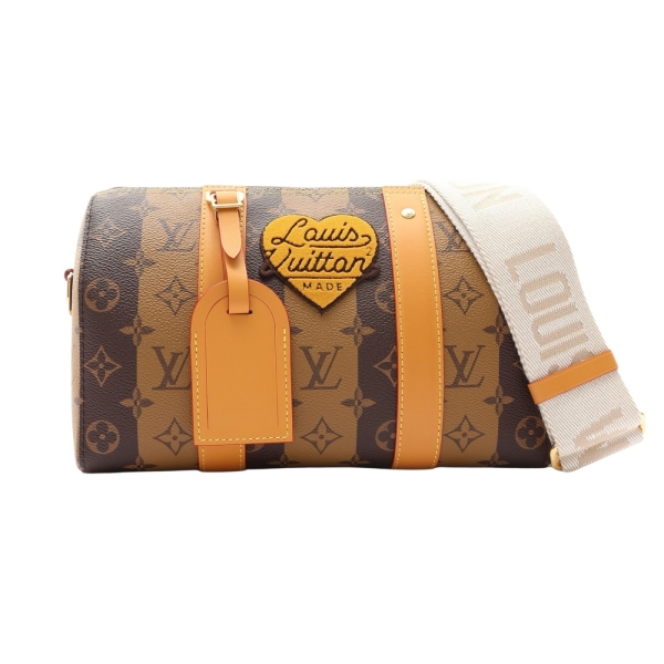 LOUIS VUITTON LV 路易威登 City Keepall 肩背包 棕色 原花帆布 M45963 【二手名牌BRAND OFF】