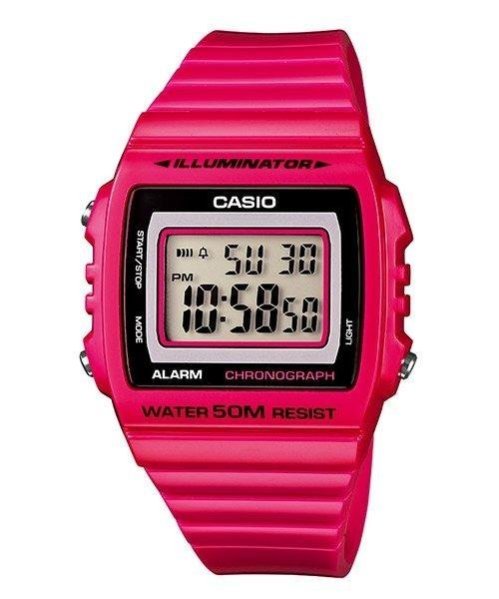 附臺灣卡西歐保卡才是公司貨【時間光廊】CASIO 卡西歐 方形數字錶 大型液晶錶面 W-215H-4A