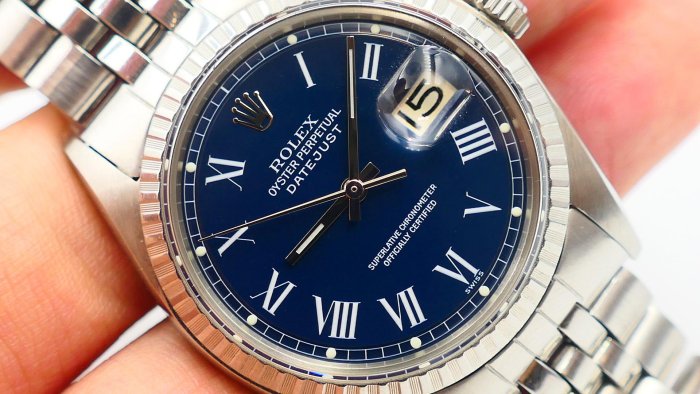 【美好時光】停產逸品ROLEX 1603超罕見藍色buckley印刷大羅馬面盤極美品!RSC洗油保養完成!