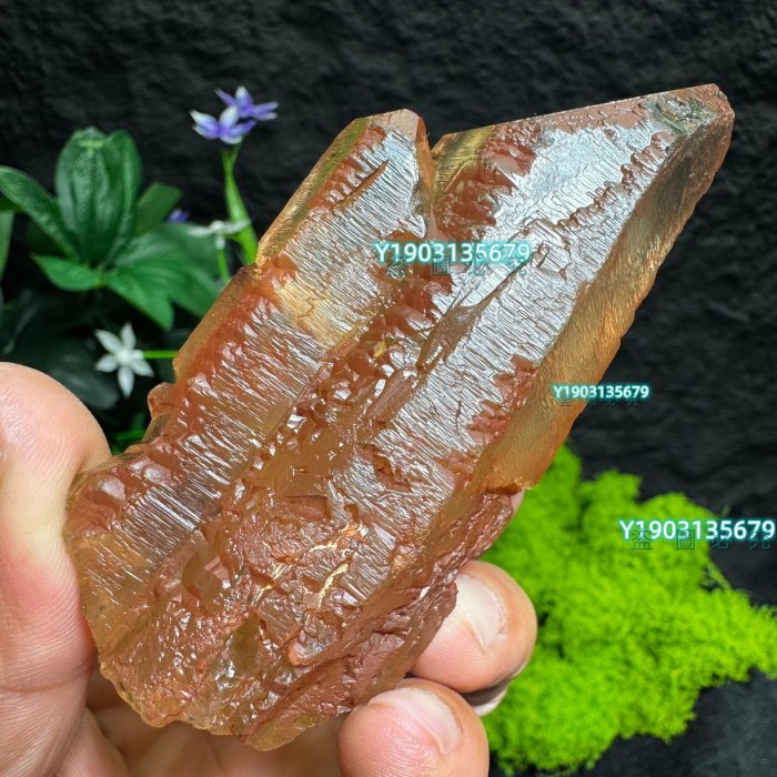 精品透體黃水晶涅槃水晶原石標本擺件 紋理清晰美觀 晶體通透 黃水晶涅 二手 【皇朝古玩】-1666