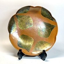 鎚起銅器　玉川堂造　鎚目打　銅老托子　茶托　五客　共箱　C　4551 鎚起銅器 玉川堂造 鎚目打 銅老托子 茶托 五客 共箱 C 4551