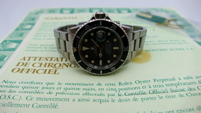 【美好時光】膏藥面黑水鬼1983年份ROLEX勞力士16800有保單綠牌 ( 1680 5513 16800 1665 參考)