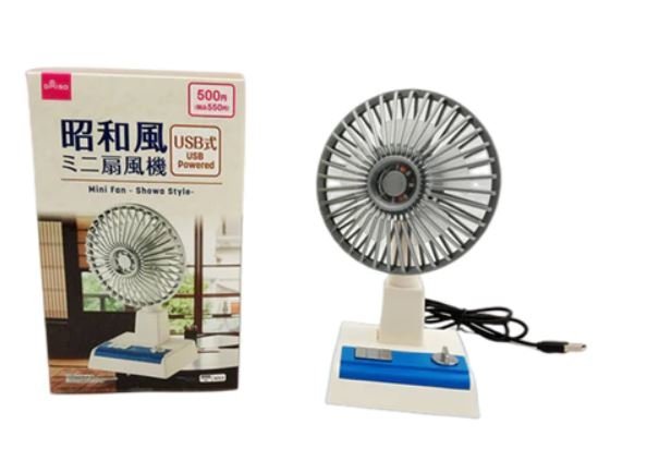 日本 USB 桌上型 復古迷你電風扇 昭和 電風扇 電扇 多美 辦公室 文青 療癒 【全日空】