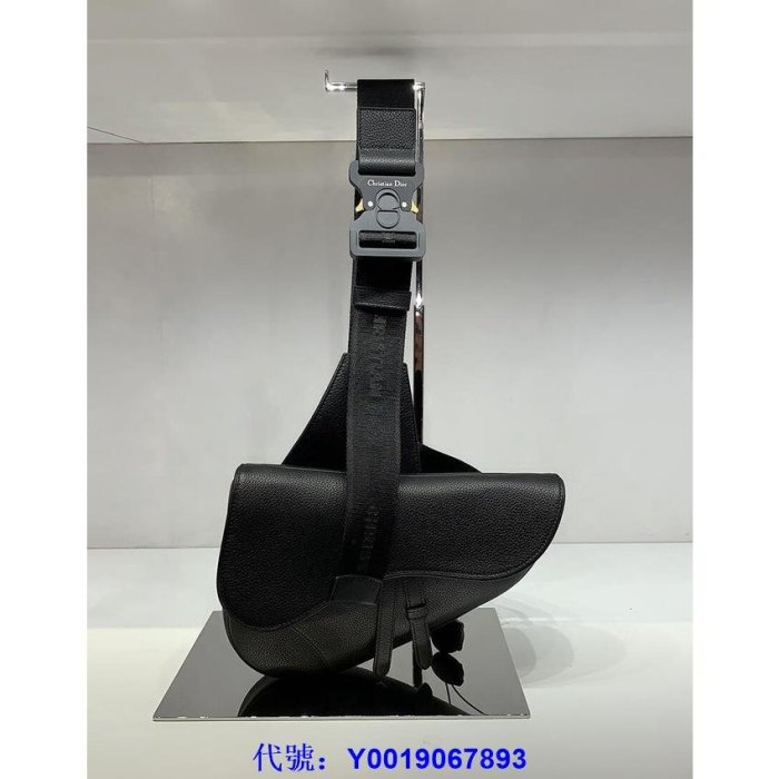 二手正品  DIOR Christian 迪奧 男 馬鞍包 側/肩背包 黑色 馬鞍包 斜背包 1ADPO093YMJ