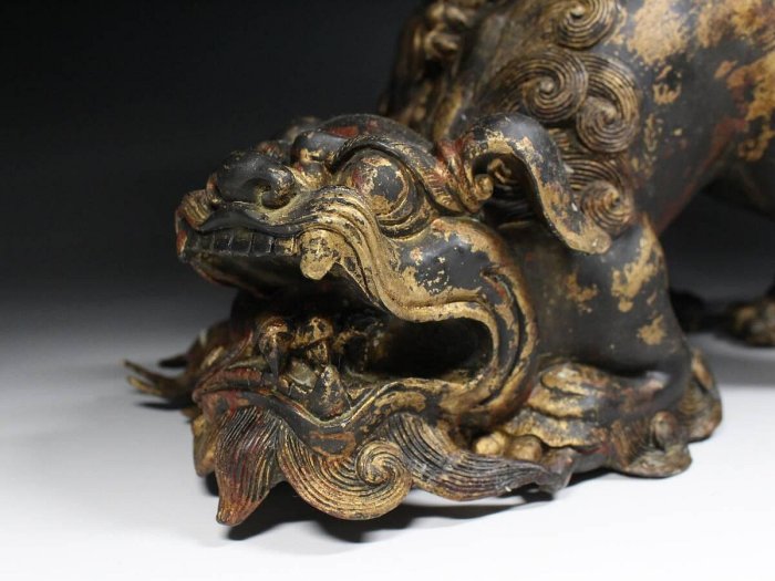 香炉狛犬・古銅・鍍金・絡み獅子| Yahoo拍賣