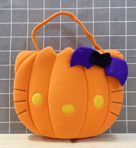 【震撼精品百貨】凱蒂貓 Hello Kitty~日本SANRIO三麗鷗 KITTY 造型手提袋/收納袋-南瓜蝙蝠#24445