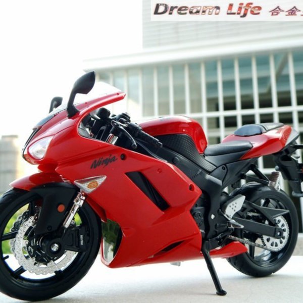 紅 川崎忍者ZX-6R 紅色電單車【 比例1：12】 - Meet Fashion 生活百貨