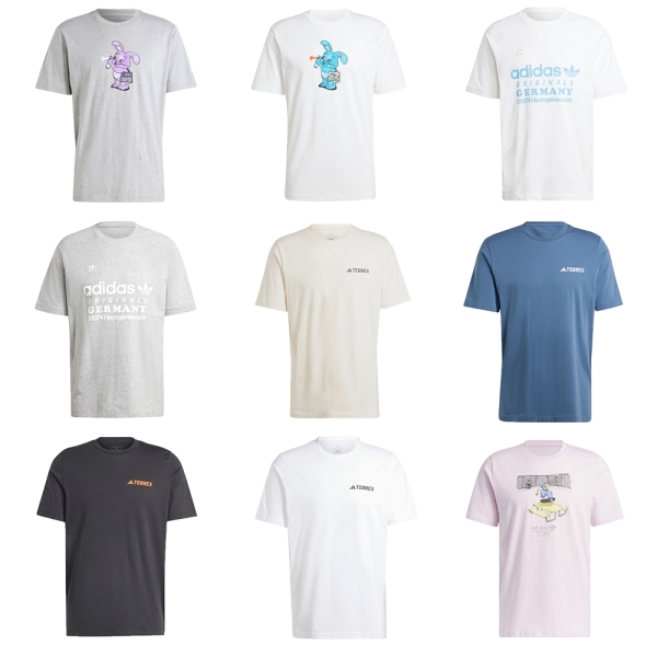 【下殺】Adidas 棉質短袖上衣 男裝【運動世界】IZ2587/IX6783/IR9634/IU0224/IZ0470/IW2722/IZ0466/IZ0465/HA4527