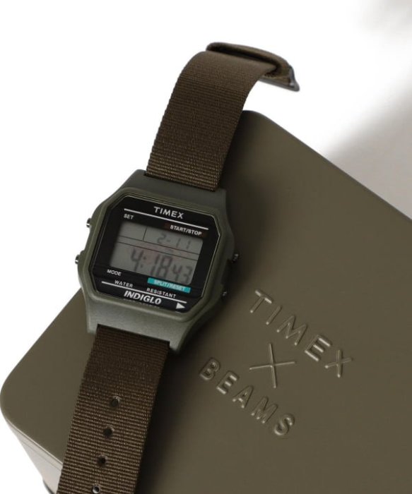 つ*を様 TIMEX × BEAMS / 別注 MILITARY DIGITAL TIMEX × BEAMS Bespoke Watch Classics Digital Tortoise shell