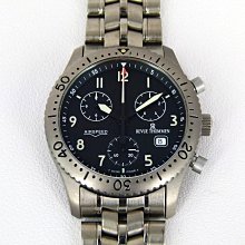 【一元起標】Revue Thommen梭曼錶(38mm)AirSpeed鈦合金航空錶-三環計時石英腕錶