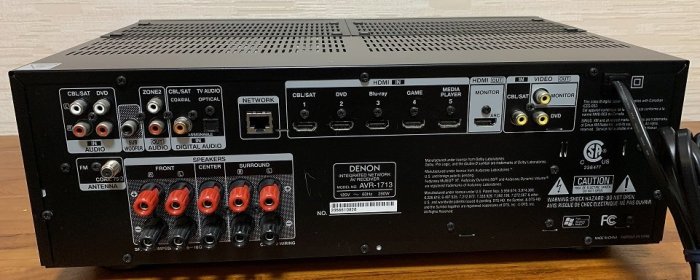DENON AVR-1713 5.1聲道AV環繞收音擴大機| Yahoo拍賣