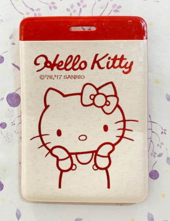 【震撼精品百貨】Hello Kitty 凱蒂貓~KITTY日本SANRIO三麗鷗~證件套-白Apple*96297