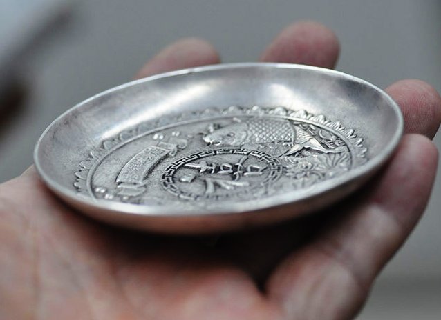 宋家沉香奇楠loninpan.5號龍銀盤.老銀盤~八仙八寶-龍銀宣統元寶銀盤造