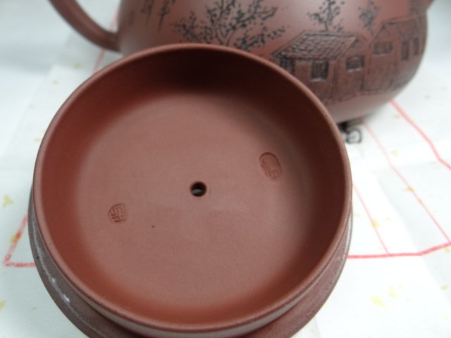 民興茶莊】宜興紫砂壺正品滿瓢壺工藝師王燦. 立體刻繪滿刻-全手工製
