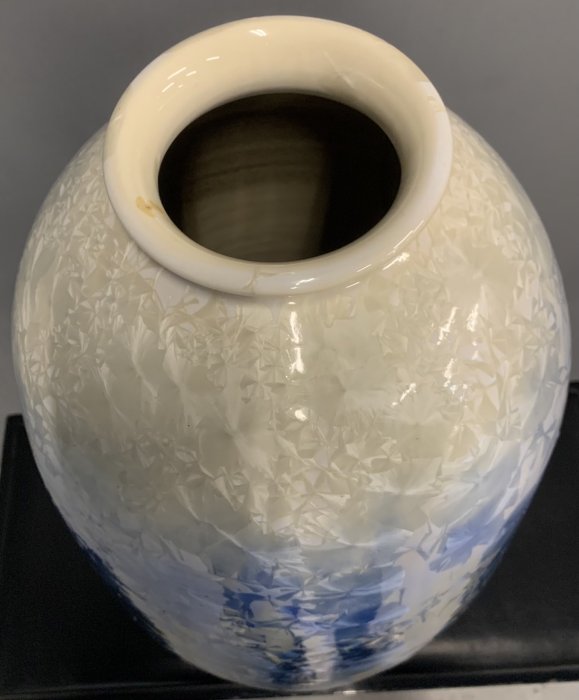 A3099 [家之家二手家具] [青松窯] 結晶釉大花瓶變窯瓷器花彩瓶炫彩藍瓶