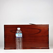 日本古民具/櫸木中大型箱火缽，美木目紋，附五德、銅火箸，可做茶桌
