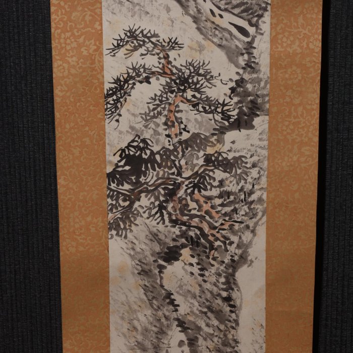 掛軸 馬場汀舟作 「 掃雪烹茶」882 掛軸 馬場汀舟作 「 掃雪烹茶」882