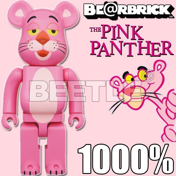 BEETLE BE@RBRICK PINK PANTHER 頑皮豹粉紅豹BEARBRICK 庫柏力克熊1000