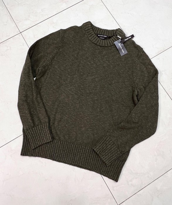 全新正品》美國MICHAEL KORS MK 專櫃款男大人義大利面料棉質亞麻針織