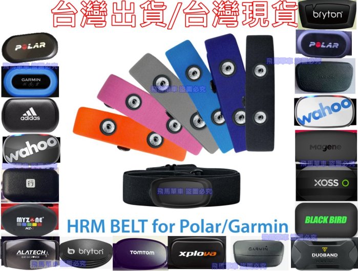 飛馬單車，台灣現貨/發貨，Garmin，Bryton，Myzone，ANT+心跳傳輸器 副廠替換心跳帶 心率帶胸帶心胸帶