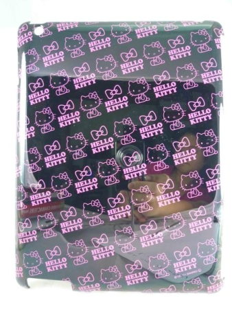 【震撼精品百貨】Hello Kitty 凱蒂貓~iPad 2硬殼『黑底粉蝴蝶結』