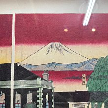 古玩輕鬆拍】老日本名浮世繪師三代歌川広重作東京名所京橋鉄道馬車往復