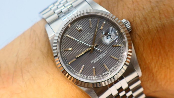 【美好時光】1994年份ROLEX勞力士16234特殊灰色窗簾面盒單全無拋整超美品116234 16014參考