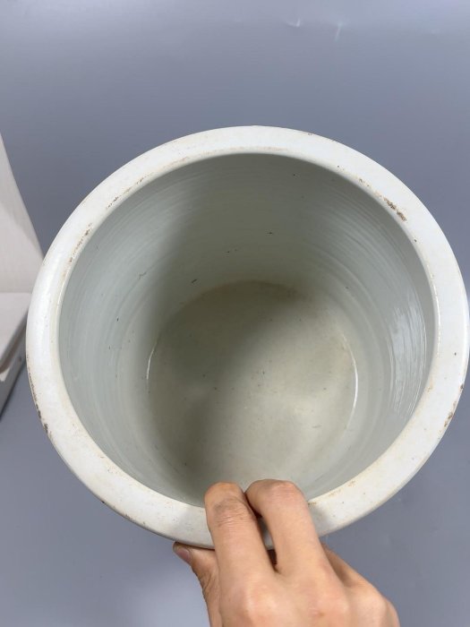 晚清時期青花瓷筆筒嚴選Antique 80年代收藏老物件文房古董筆筒白瓷清代