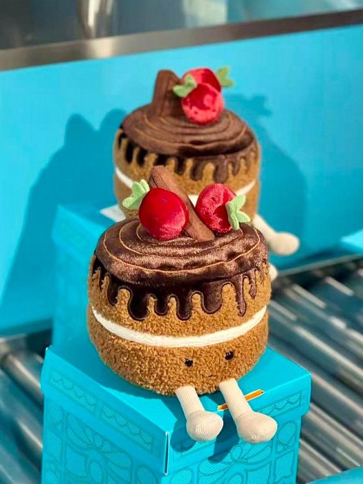 ＊日式雜貨館＊限量款 英國限定 新春系列 jelly cat 巧克力蛋糕+藍色禮盒套組 精緻禮盒組