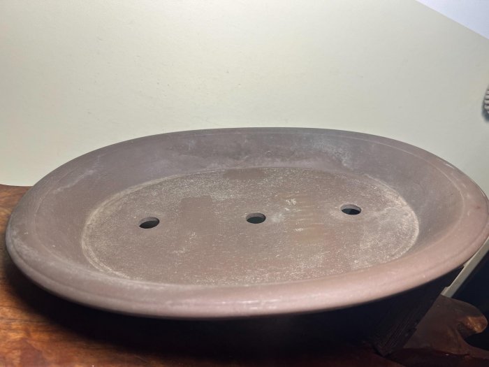 日本嚴選細工紫砂大淺盆中古品保養良好尺寸37.5x28x5cm 雅致花器收藏