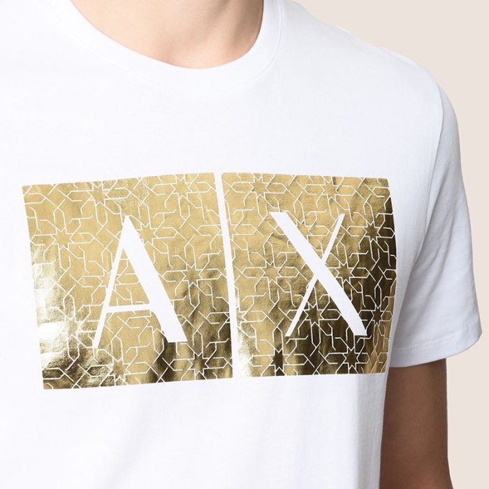 Milano Armani Exchange T Shirt Gold Logo Armani Exchange Logo