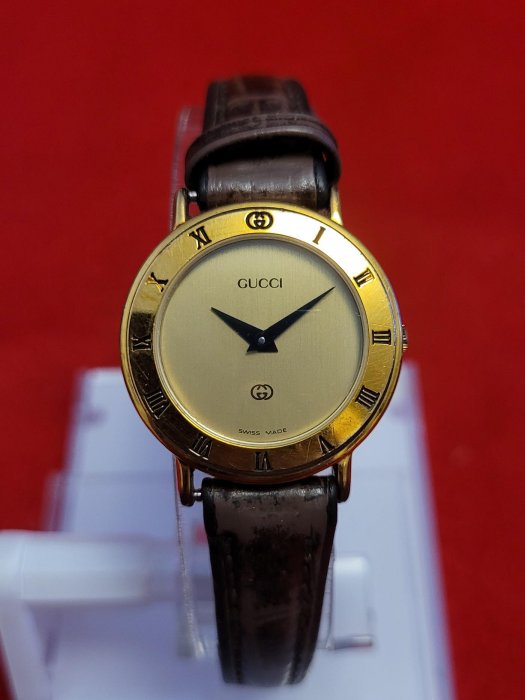 瑞士製 GUCCI 3000L 石英女錶