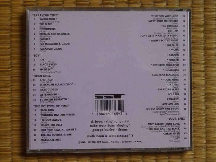 Minutemen, Post Mersh Vol.3, 1988, SST, 5張EP合輯, 46首PUNK 經典