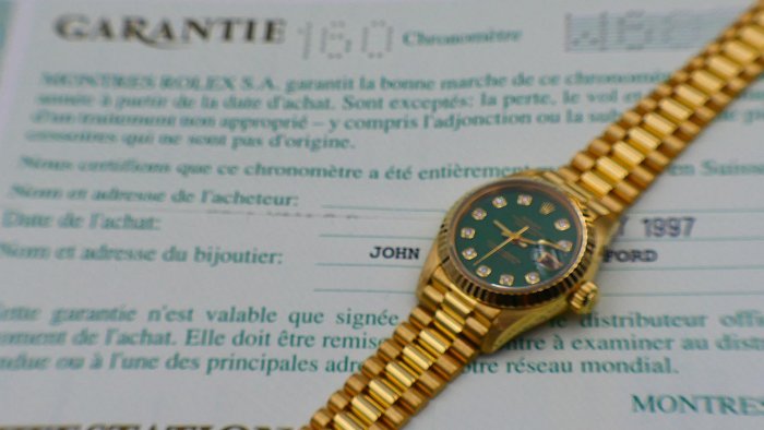 【美好時光】罕見神物!寶石面的王者 綠色玉石( Jade Dial ) ROLEX勞力士69178有保單近新品 (179178參考)