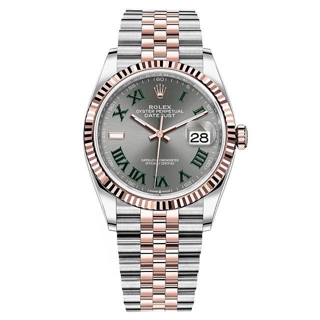 【玩錶交流】全新品 ROLEX 126231 綠羅馬字面盤 Datejust 36mm 半金玫瑰金 五珠帶 2025/7月