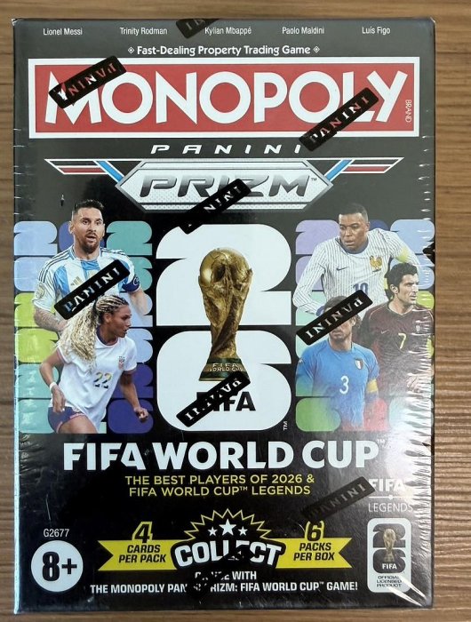 (現貨、世足系列、拚特卡)2026 Prizm Monopoly Soccer FIFA World Cup Blaster Box