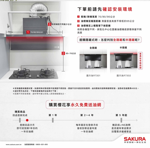 SAKURA 櫻花】90公分AI風控近吸升降款全隱藏式除油煙機DR7396HXL外縣市