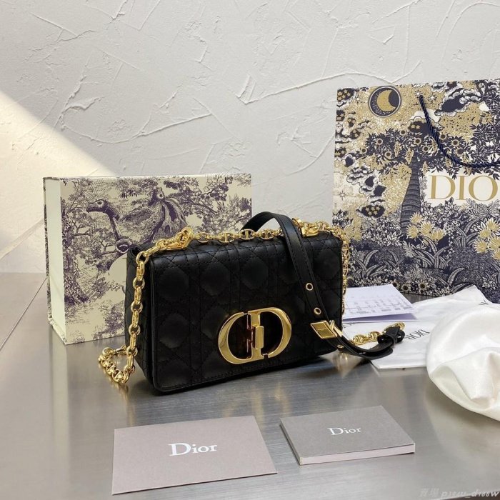 【Beibei二手】CARO 手袋  Dior七格 藤格紋菱格包 斜背斜挎包 單肩包 女包 包包 CD扣翻蓋包 蒙田包