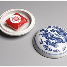 禾洛書屋】青花印泥盒〈外徑9cm〉(適用三兩印泥)瓷印盒/印缸/香盒