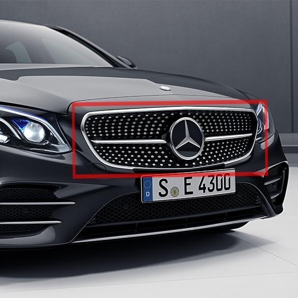 (B&M 精品) 賓士 德訂進口 BENZ W213 S213 C238 E43 正原廠 鑽石 滿天星水箱罩 For E200 E220 E250 E300
