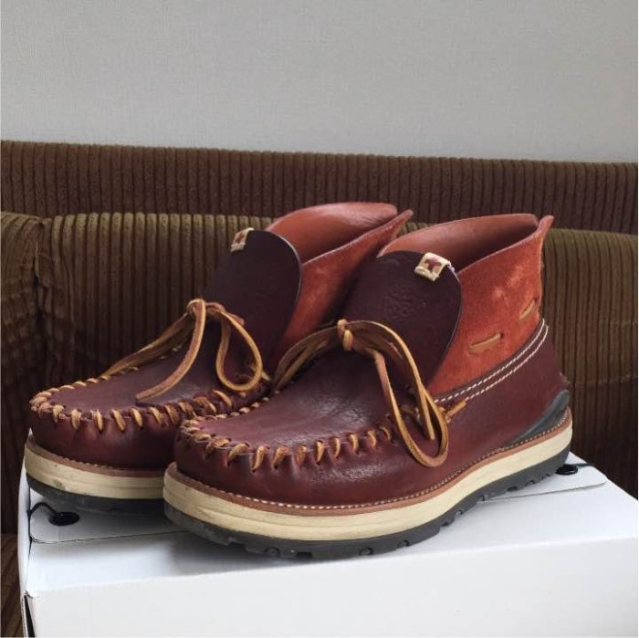 VISVIM YUCCA MOC BOOT MID M8 酒紅棕日本製牛皮橡木鞋墊皮繩鞋帶頂級