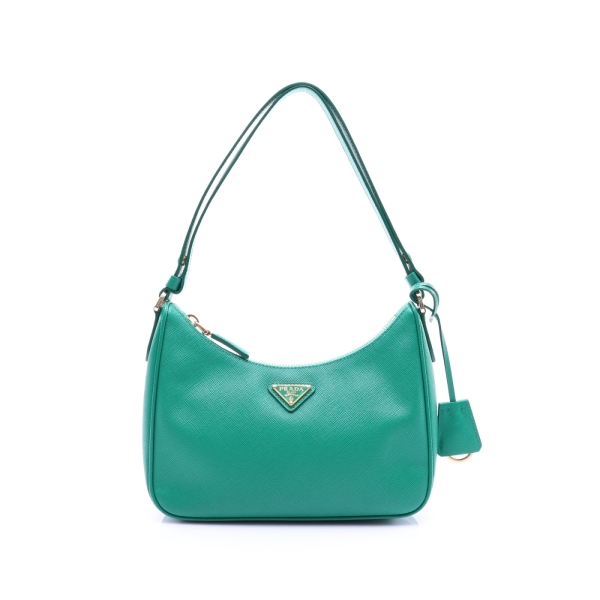 PRADA 普拉達 綠色 Saffiano牛皮 Re-Edition 2005 Mini 肩背包 【二手名牌BRAND OFF】