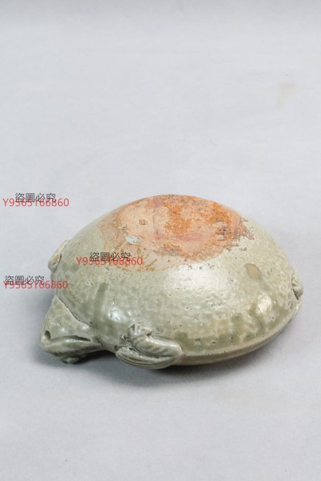 可議價越窯青瓷蛙型水盂。日本回流，文房用品，蛙型水盂造型很別
