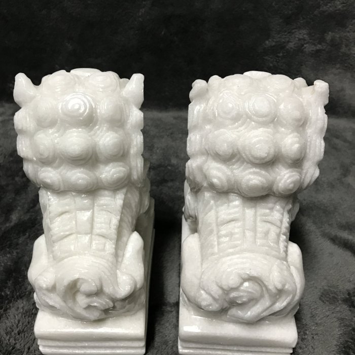 浪人藝術】~漢白玉石獅一對**高20cm | Yahoo拍賣