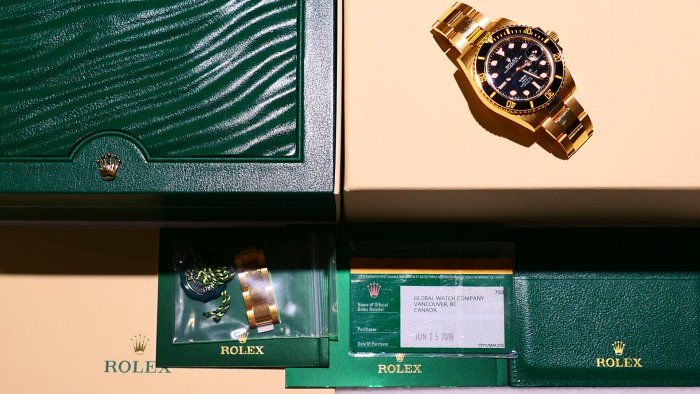 【美好時光】ROLEX 勞力士116618LN 18K金黑水鬼盒單全美品 126618參考